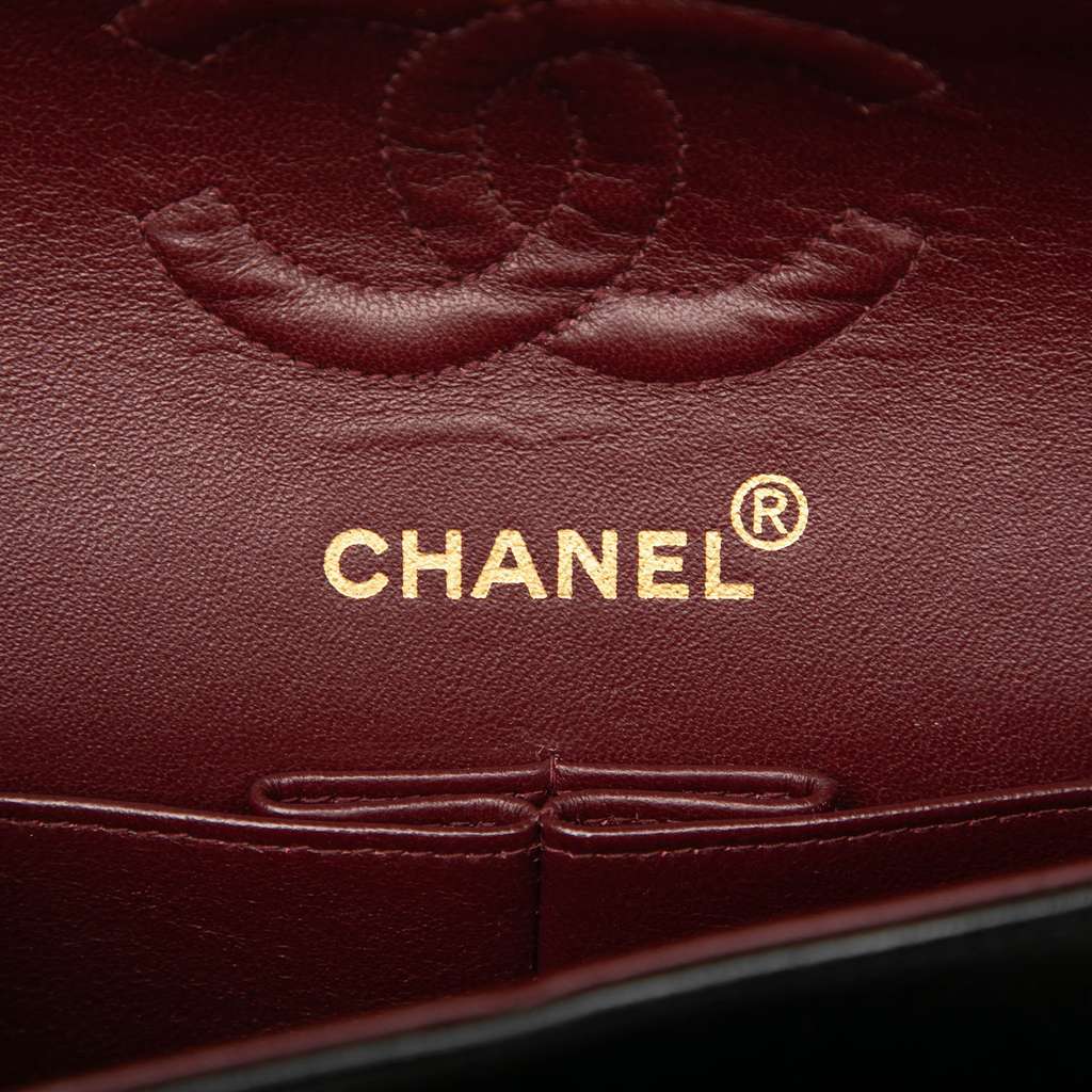 Chanel Small Classic Lambskin Double Flap Black Leather Good - Box View
