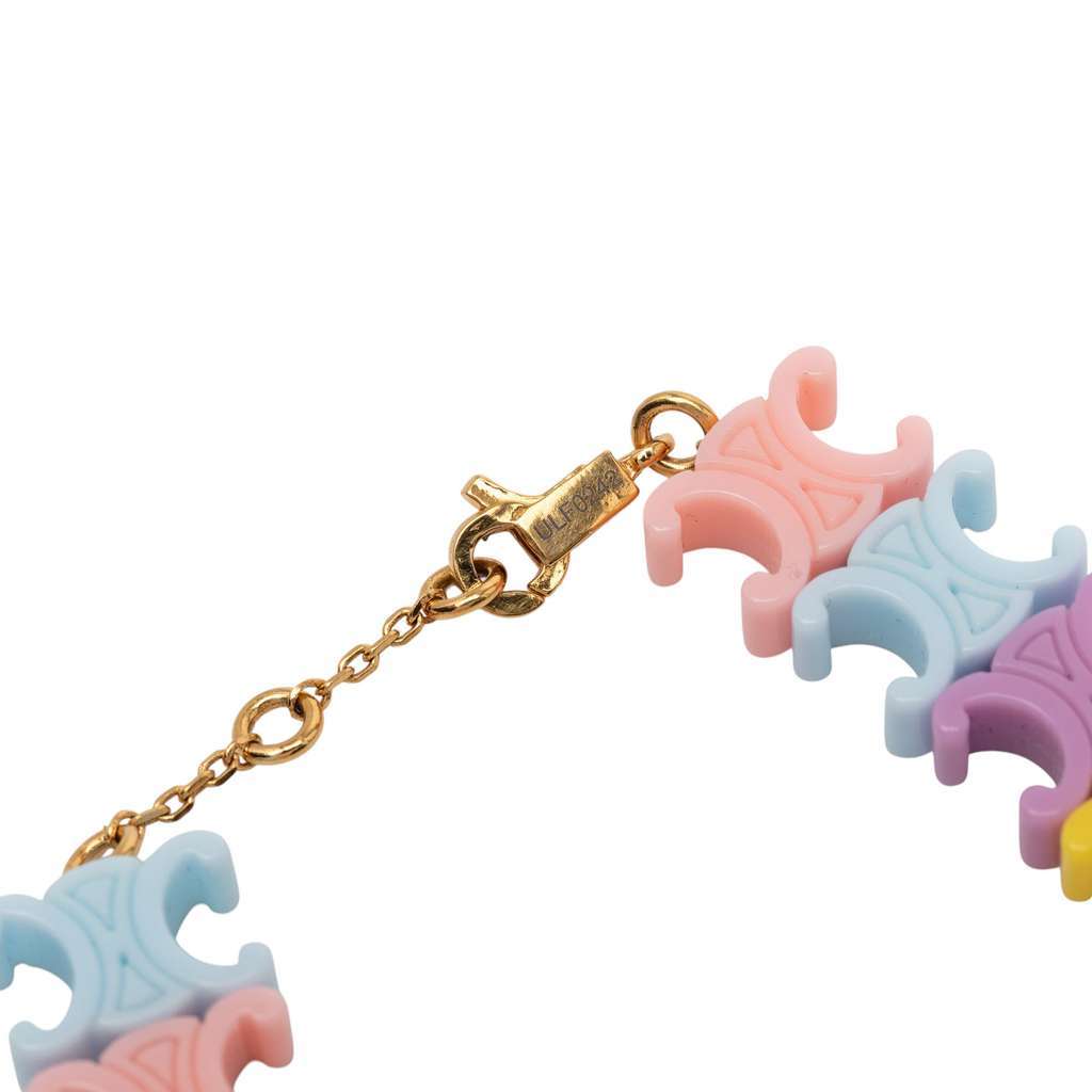 Celine Multicolor Plexiglass Triomphe Baby Bracelet MultiColor Very good - Model View