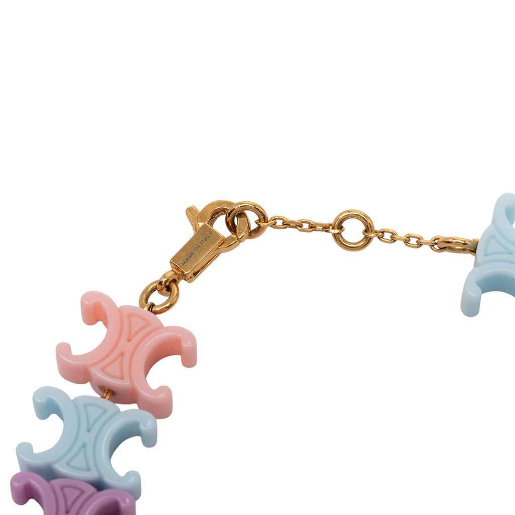 Celine Multicolor Plexiglass Triomphe Baby Bracelet MultiColor Very good - Box View
