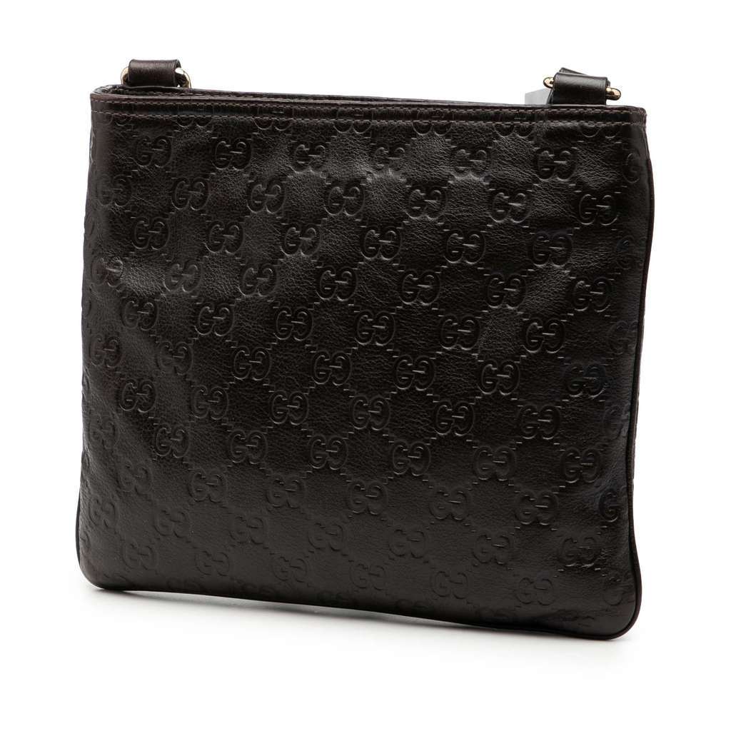 Gucci Guccissima Crossbody Brown Leather Very good - Back View