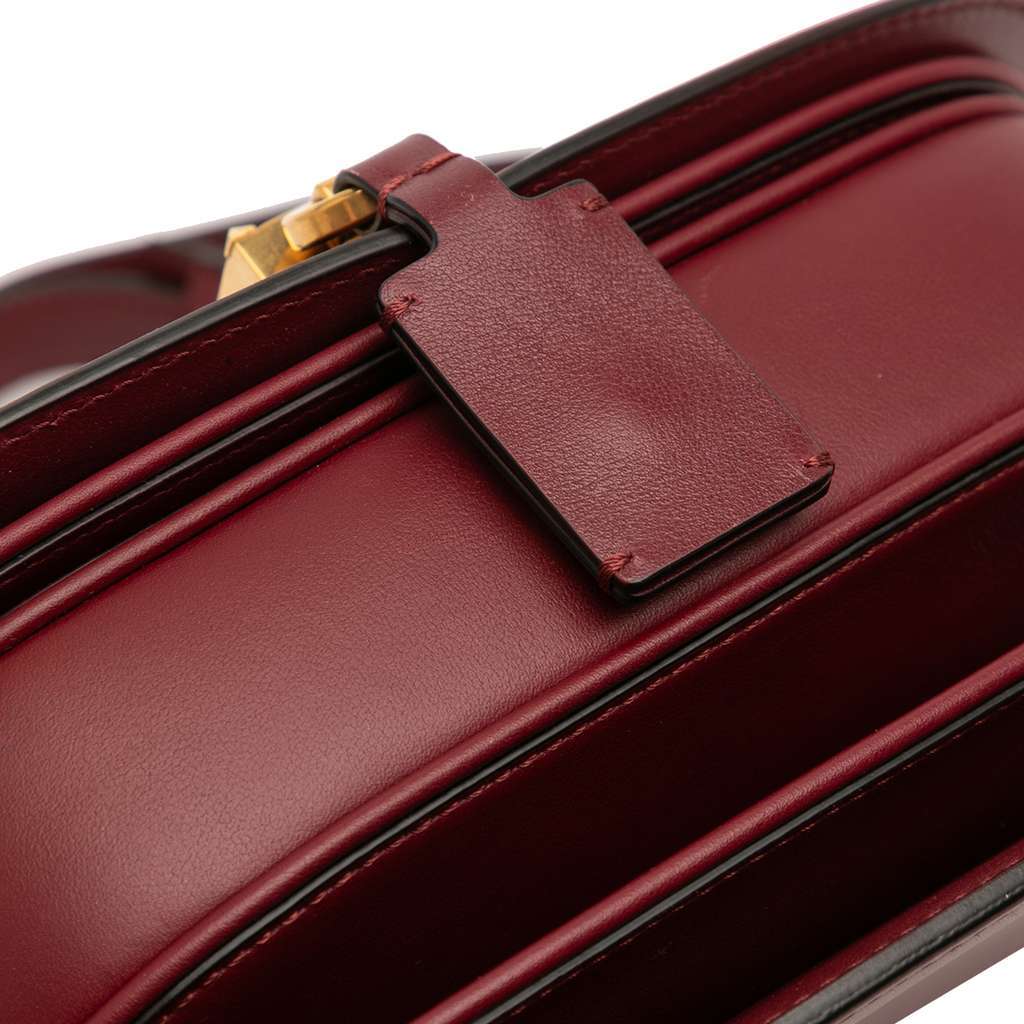 Valentino VLogo Embellished Leather Crossbody Red Leather Very good - Box View