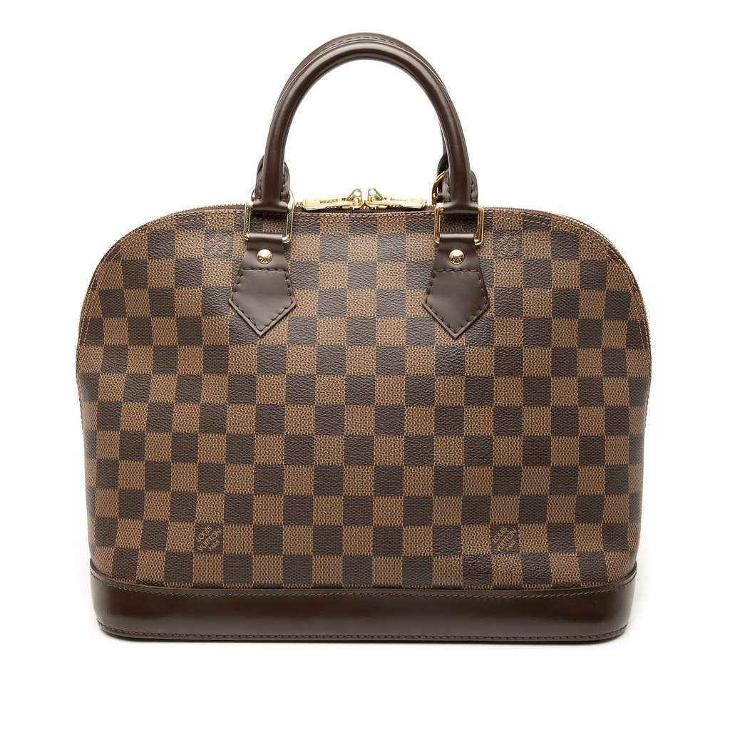 Louis Vuitton Damier Ebene Alma PM Brown Good - Front View