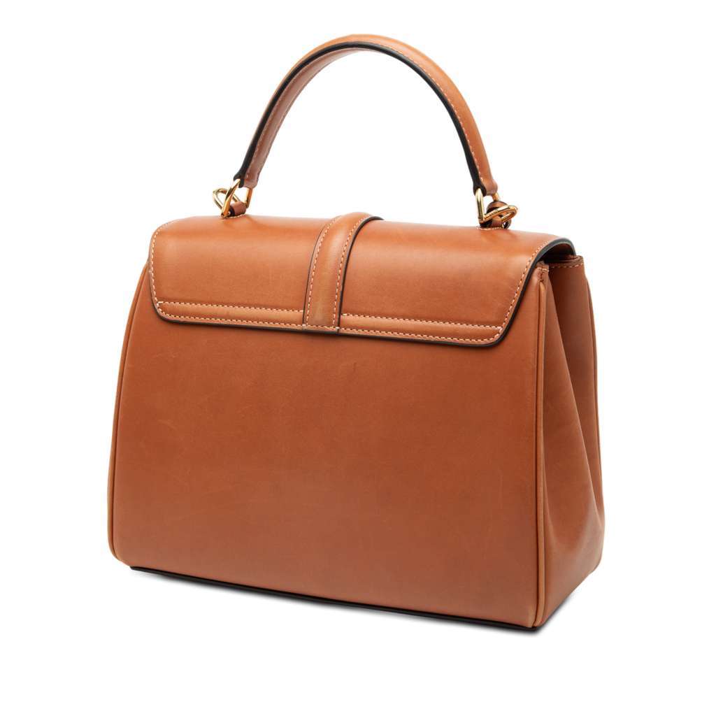 Celine Small Leather 16 Satchel Brown Leather Very good condition - Back View