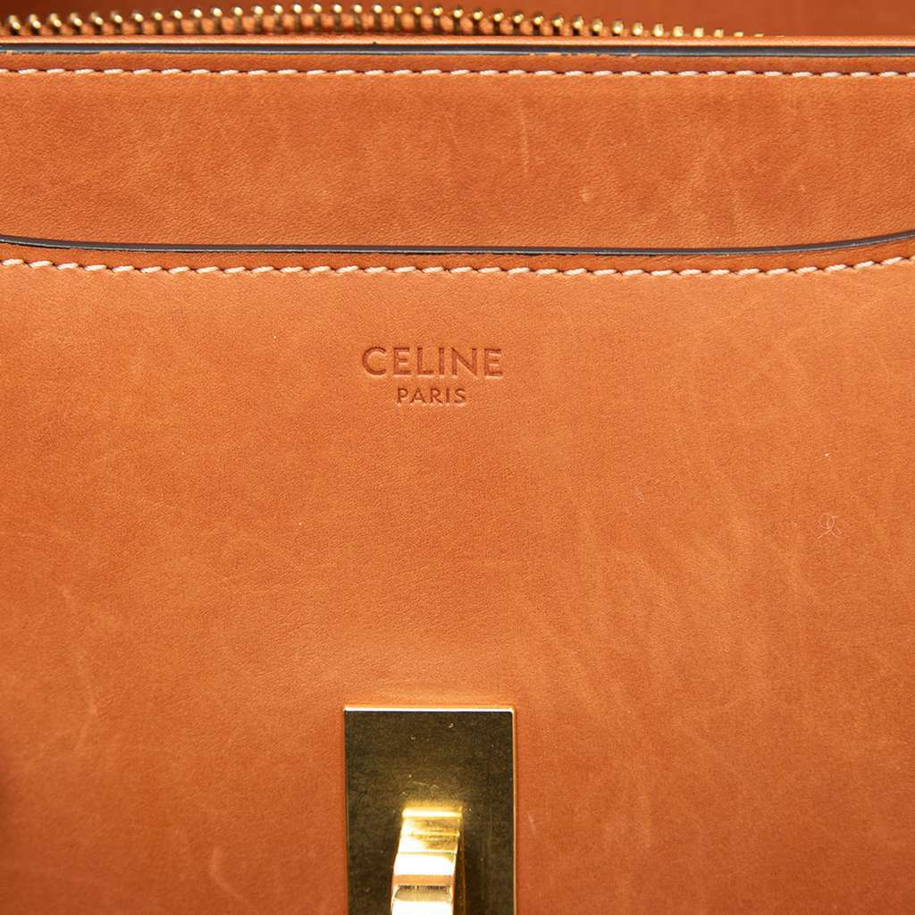 Celine Small Leather 16 Satchel Brown Leather Very good condition - Box View