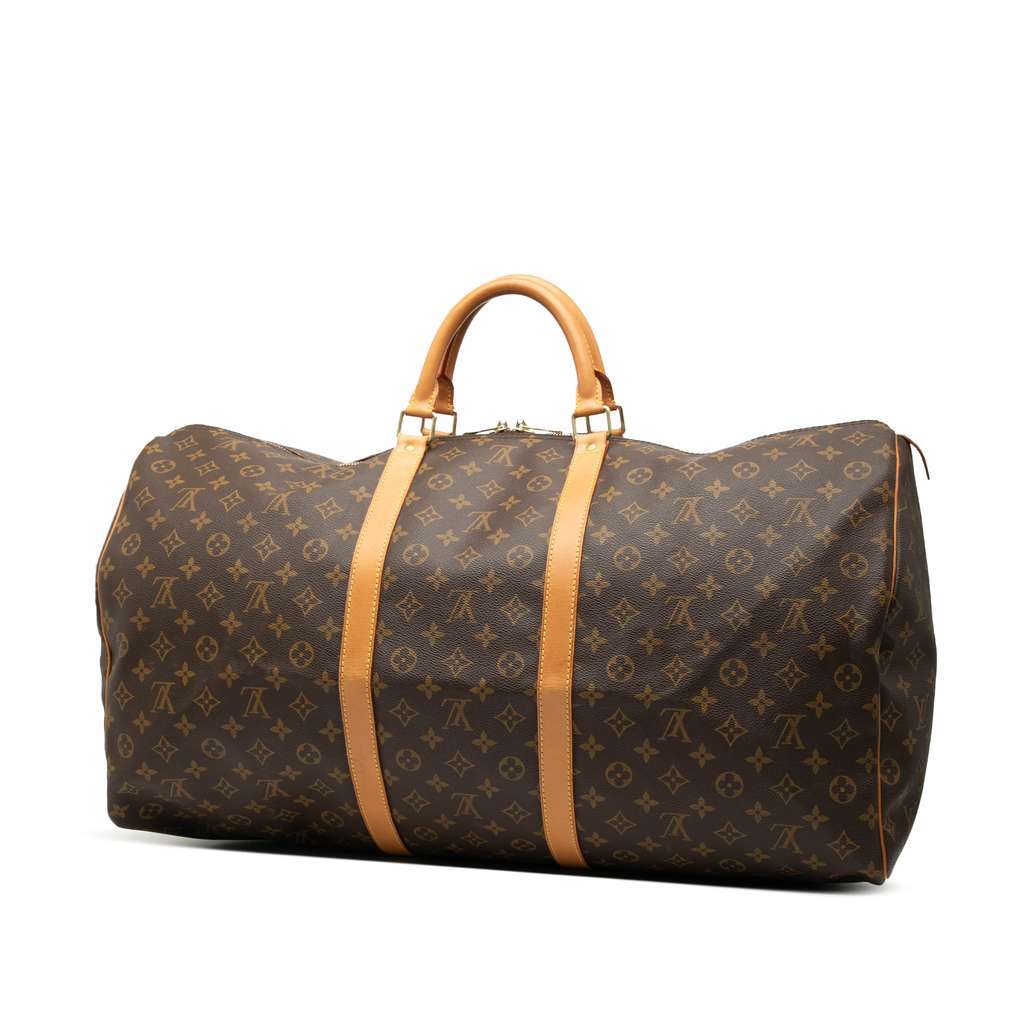 Louis Vuitton Monogram Keepall 60 Brown Good - Back View
