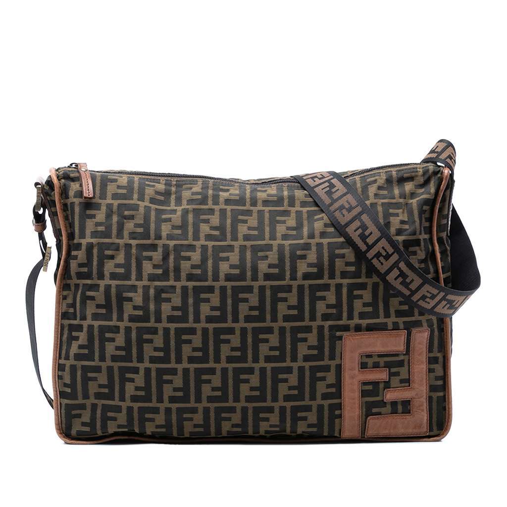 Fendi Zucca Canvas Crossbody Brown Canvas Very good - Front View