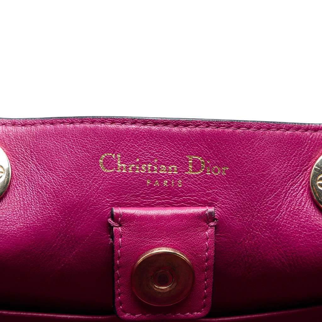 Dior Medium Pebbled Calfskin Diorissimo Satchel Black Leather Good - Box View