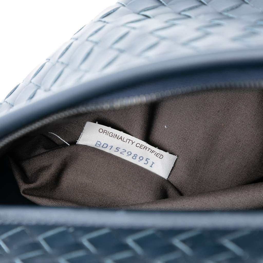 Bottega Veneta Nappa Intrecciato Briefcase Blue Leather Very good condition - Box View