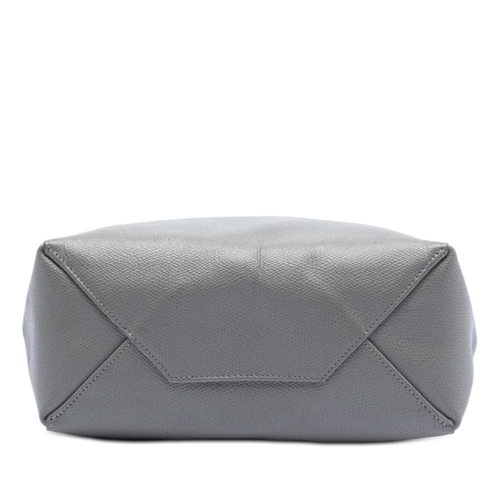 Celine Small Bicolor Grained Calfskin Vertical Cabas Tote Blue Leather Very good condition - Inside View