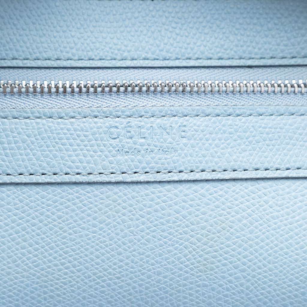 Celine Small Bicolor Grained Calfskin Vertical Cabas Tote Blue Leather Very good condition - Box View