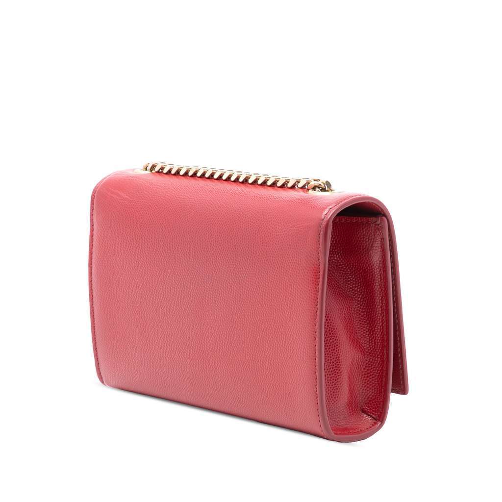 Saint Laurent Small Leather Monogram Kate Crossbody Red Leather Very good - Back View