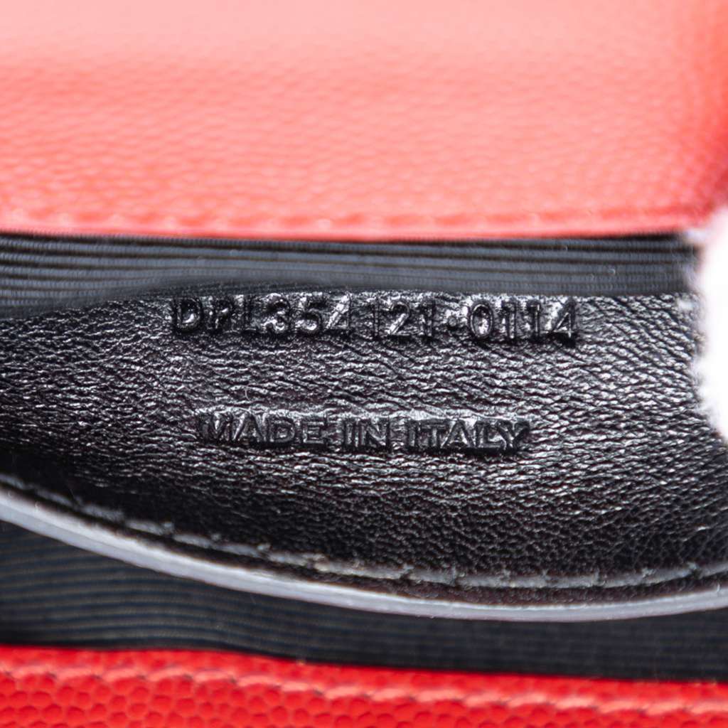 Saint Laurent Small Leather Monogram Kate Crossbody Red Leather Very good - Box View