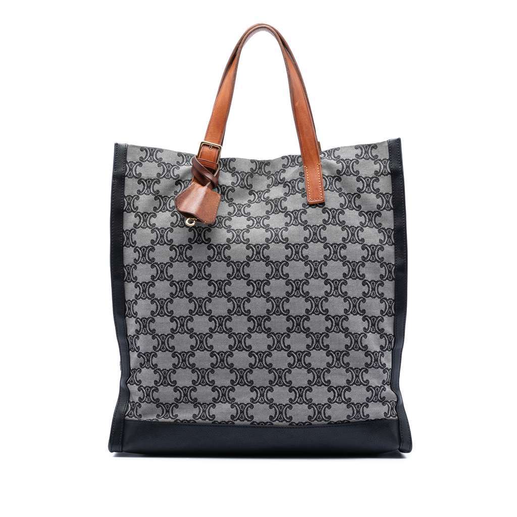Celine Macadam Canvas Vertical Tote Grey Canvas Very good condition - Front View
