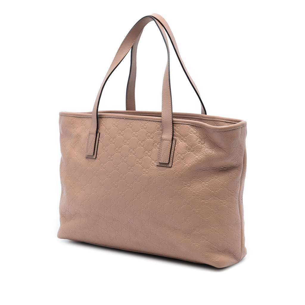 Gucci Medium Guccissima Tote Brown Leather Very good condition - Back View