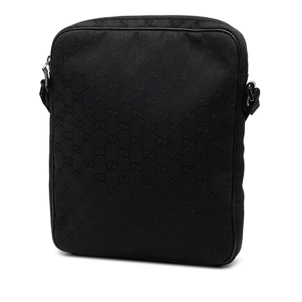 Gucci GG Canvas Crossbody Black Canvas Very good - Back View