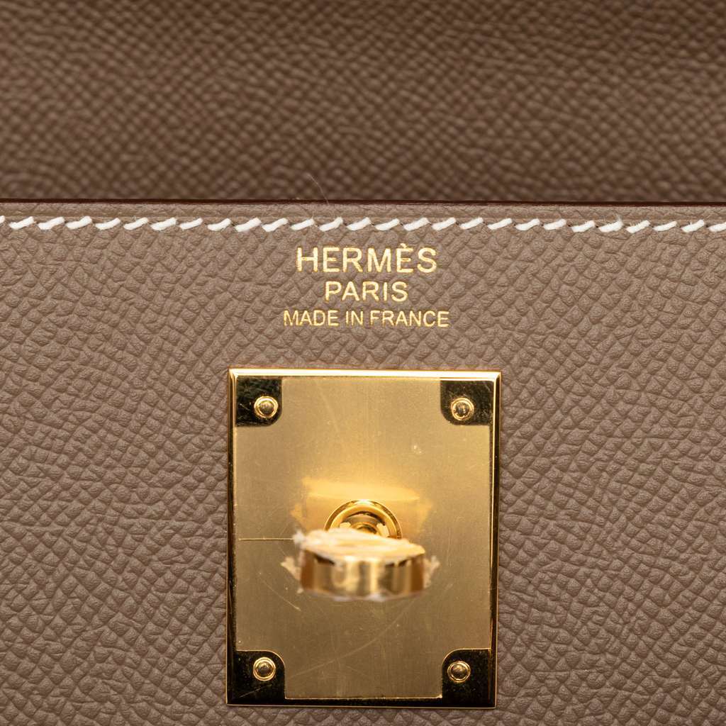 Hermès Epsom Kelly II Sellier 32 Brown Leather Very good condition - Box View