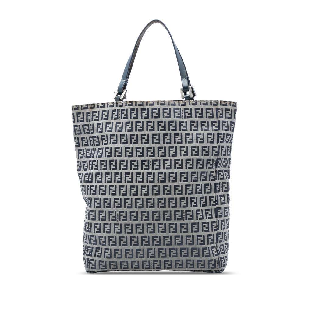 Fendi Zucchino Canvas Tote Grey Canvas Very good - Front View