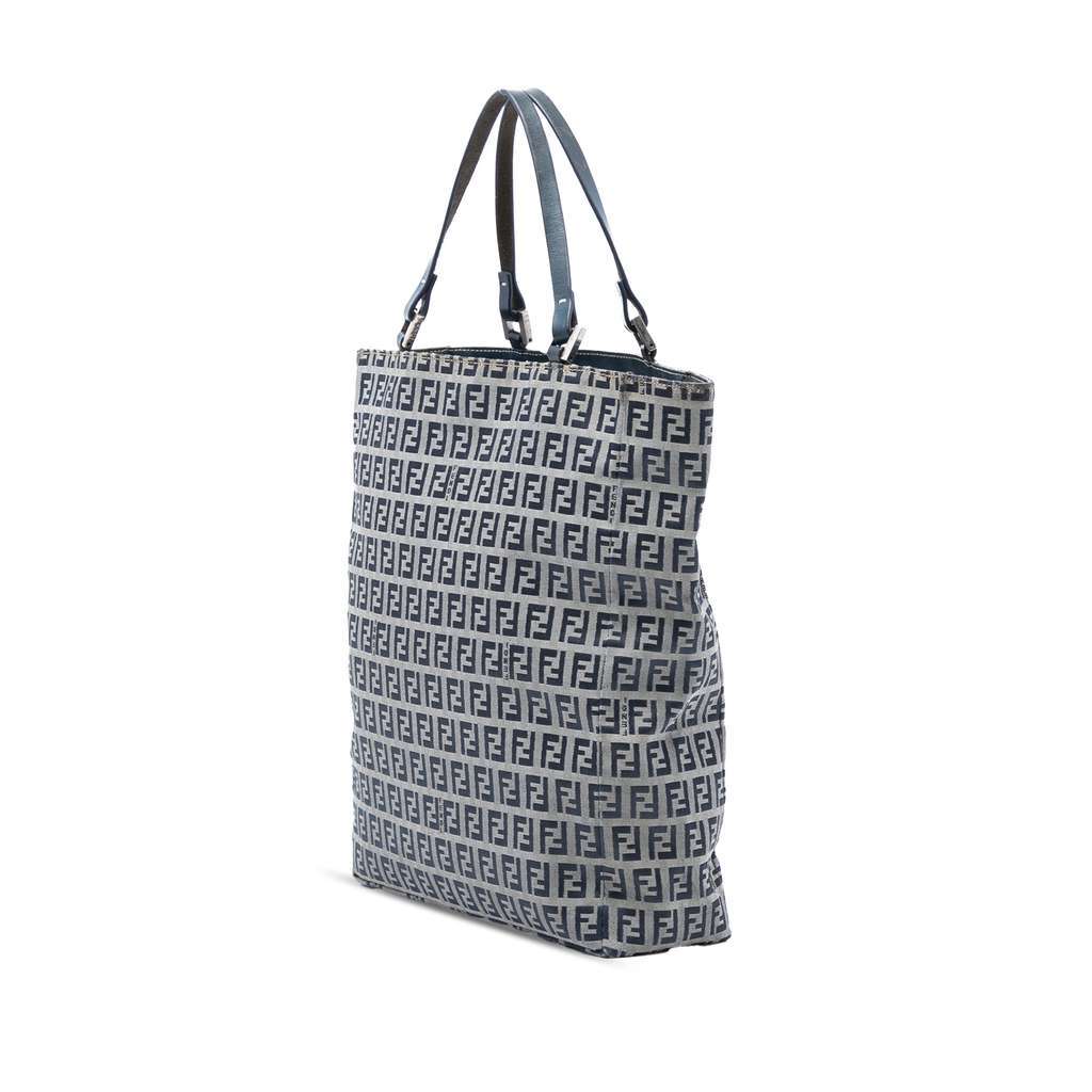 Fendi Zucchino Canvas Tote Grey Canvas Very good - Back View