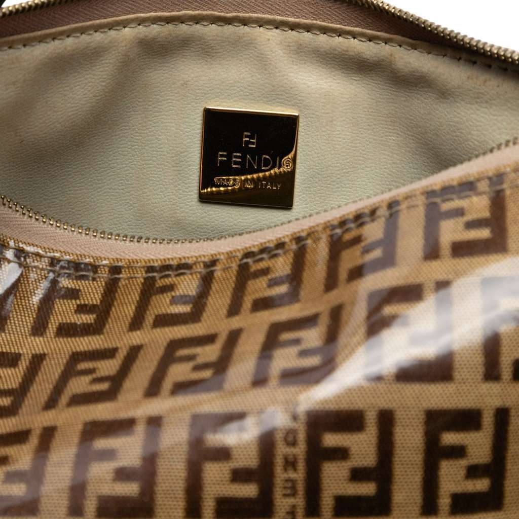 Fendi Zucchino Crystal Handbag Brown Canvas Very good condition - Box View