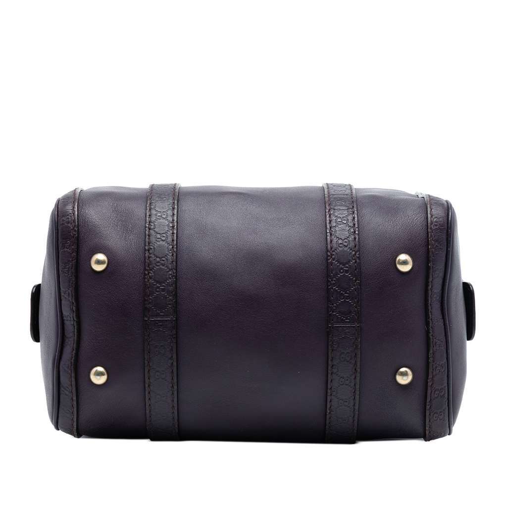 Gucci Small Guccissima Trimmed Leather Joy Boston Bag Purple Leather Very good - Inside View