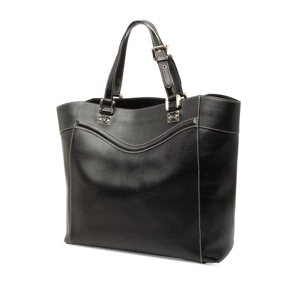 Gucci Leather Hysteria Crest Tote Black Leather Very good - Back View