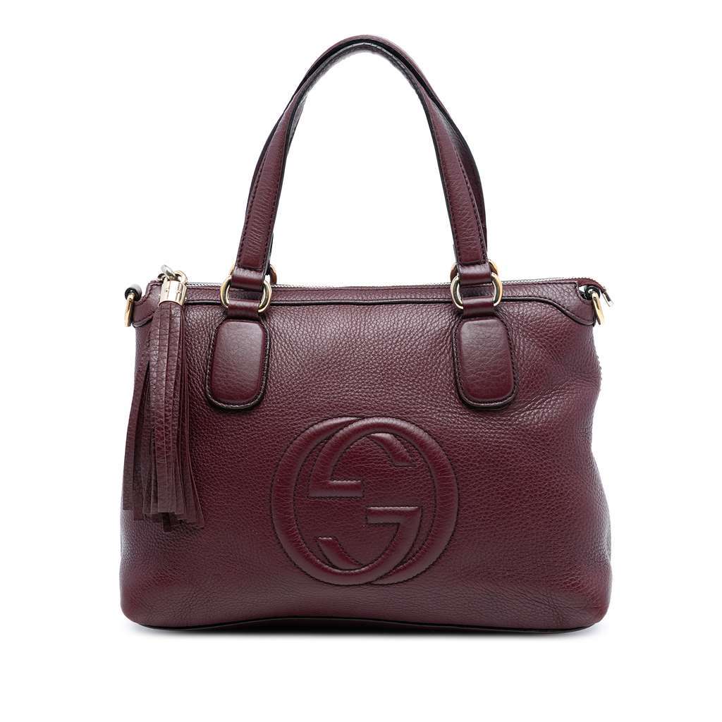 Gucci Small Leather Soho Working Satchel Red Leather Very good condition - Front View