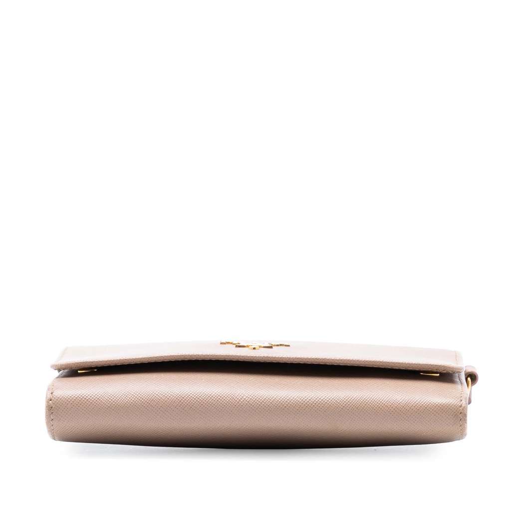 Prada Saffiano Wallet on Strap Brown Leather Very good condition - Inside View