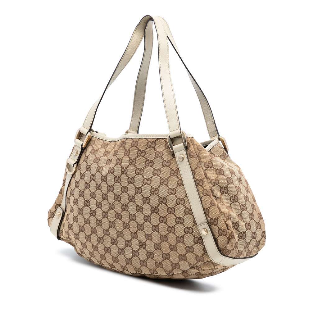 Gucci GG Canvas Abbey D Ring Tote Brown Canvas Very good condition - Back View