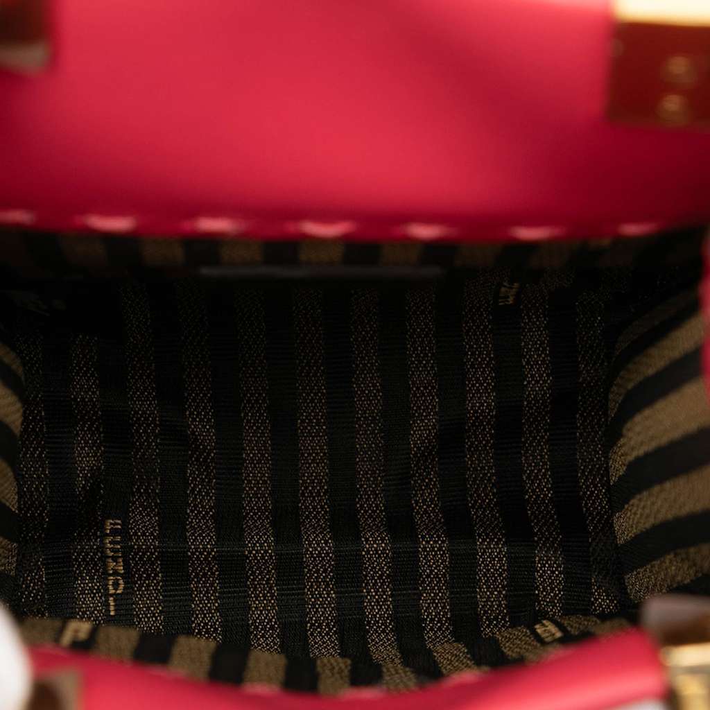 Fendi Mini Leather Sunshine Shopper Tote Pink Leather Very good - Model View