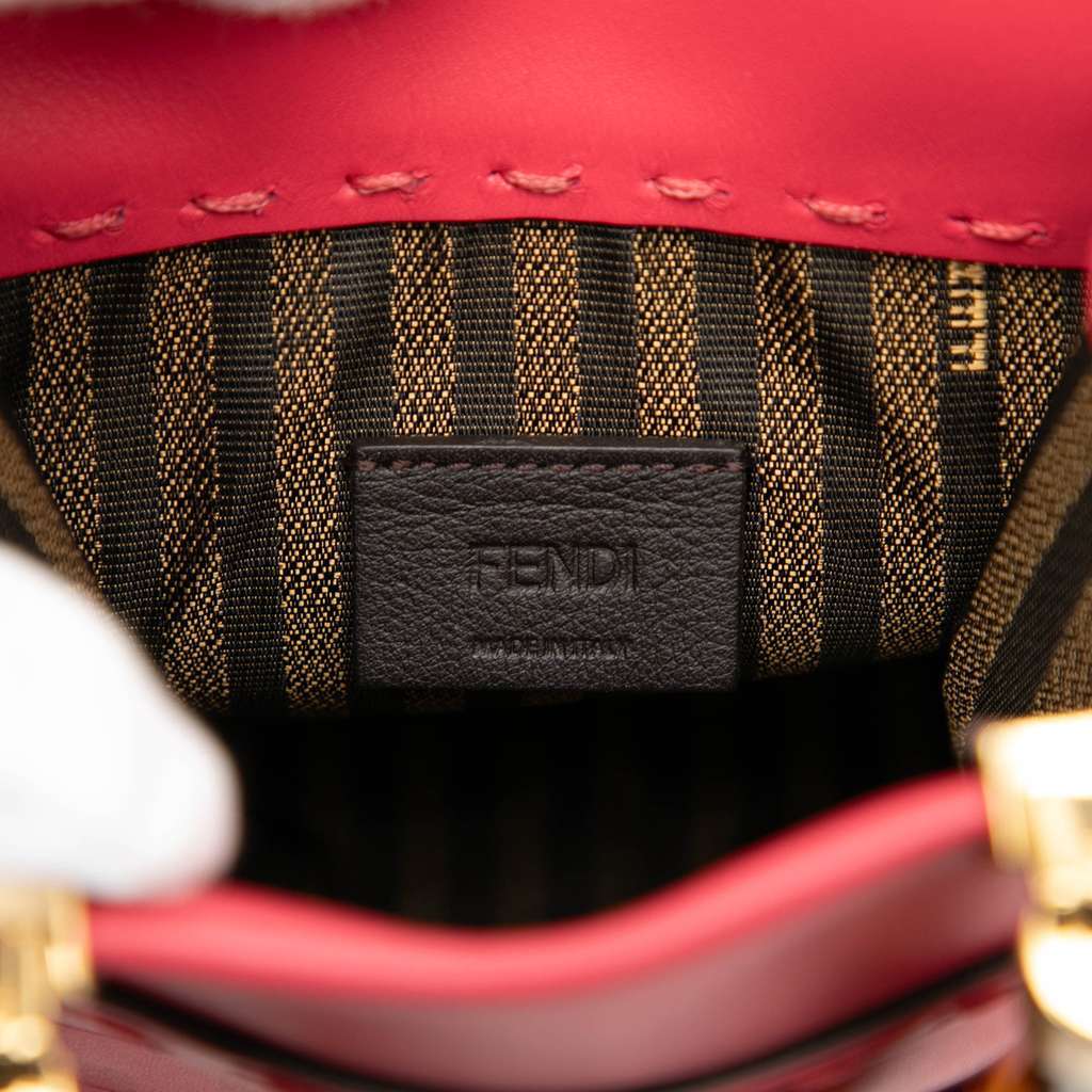 Fendi Mini Leather Sunshine Shopper Tote Pink Leather Very good - Box View