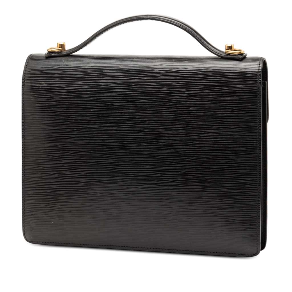 Louis Vuitton Epi Monceau 28 Black Leather Good - Back View