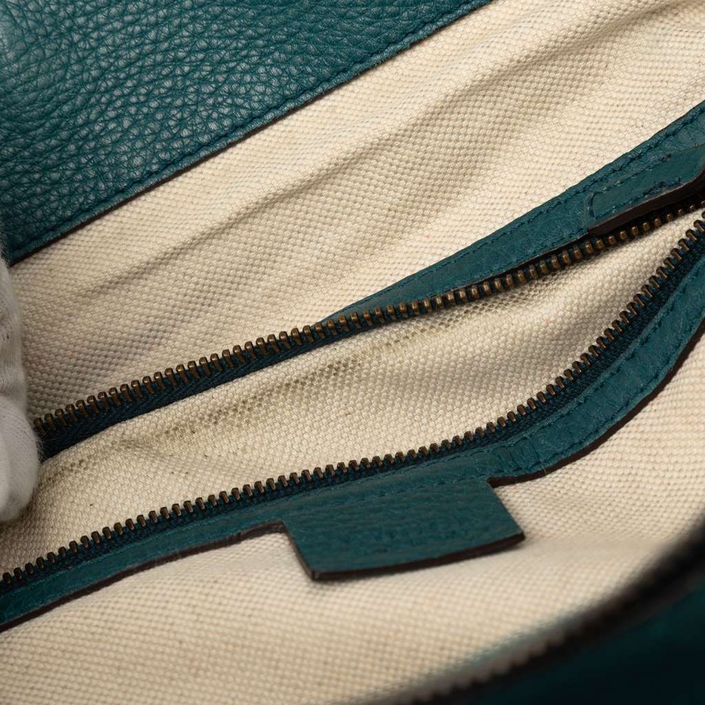 Gucci Medium Leather Ride Top Handle Bag Green Leather Very good - Box View
