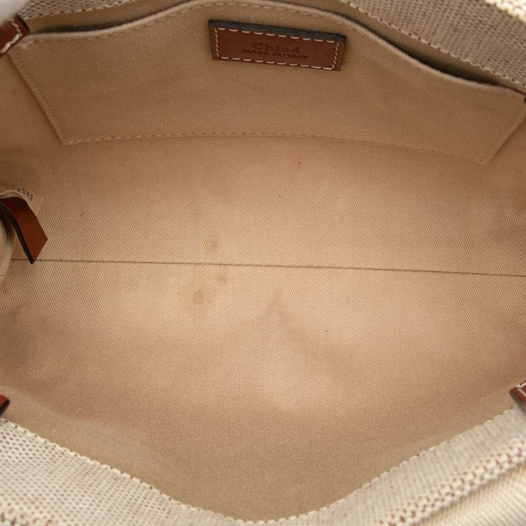 Chloé Small Canvas Woody Tote Brown Canvas Very good condition - Model View