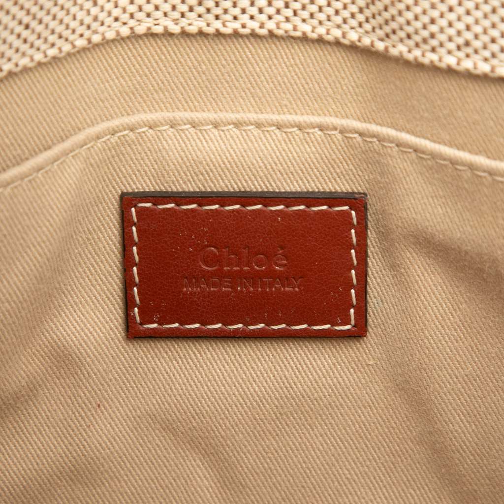 Chloé Small Canvas Woody Tote Brown Canvas Very good condition - Box View
