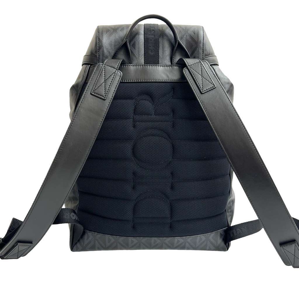 Dior CD Diamond Coated Canvas Hit the Road Backpack Black Canvas Very good condition - Back View