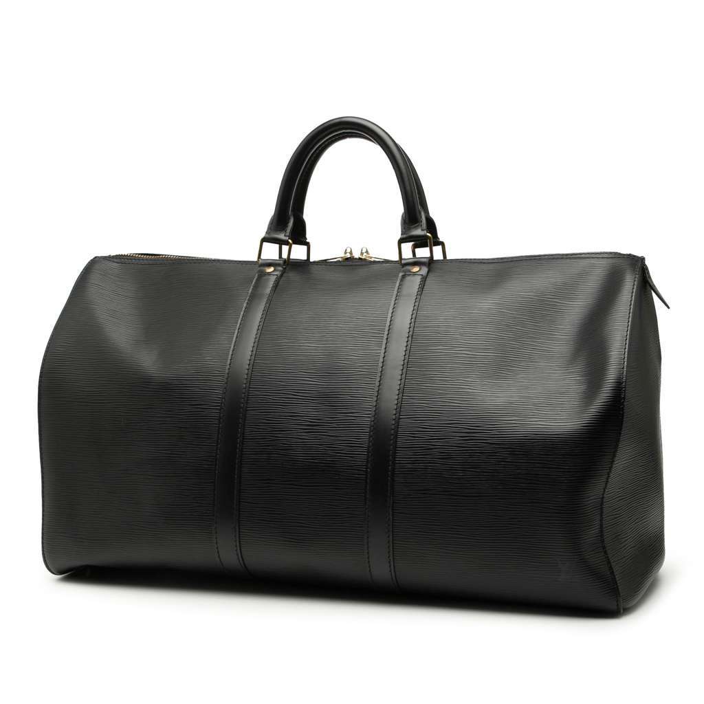 Louis Vuitton Epi Keepall 50 Black Leather Good - Back View