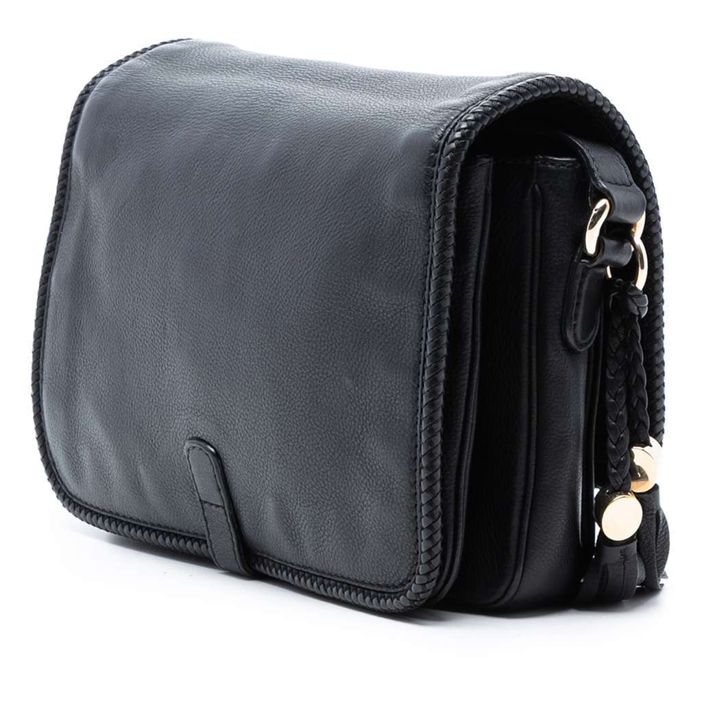 Gucci Leather Marrakech Crossbody Black Leather Good - Back View