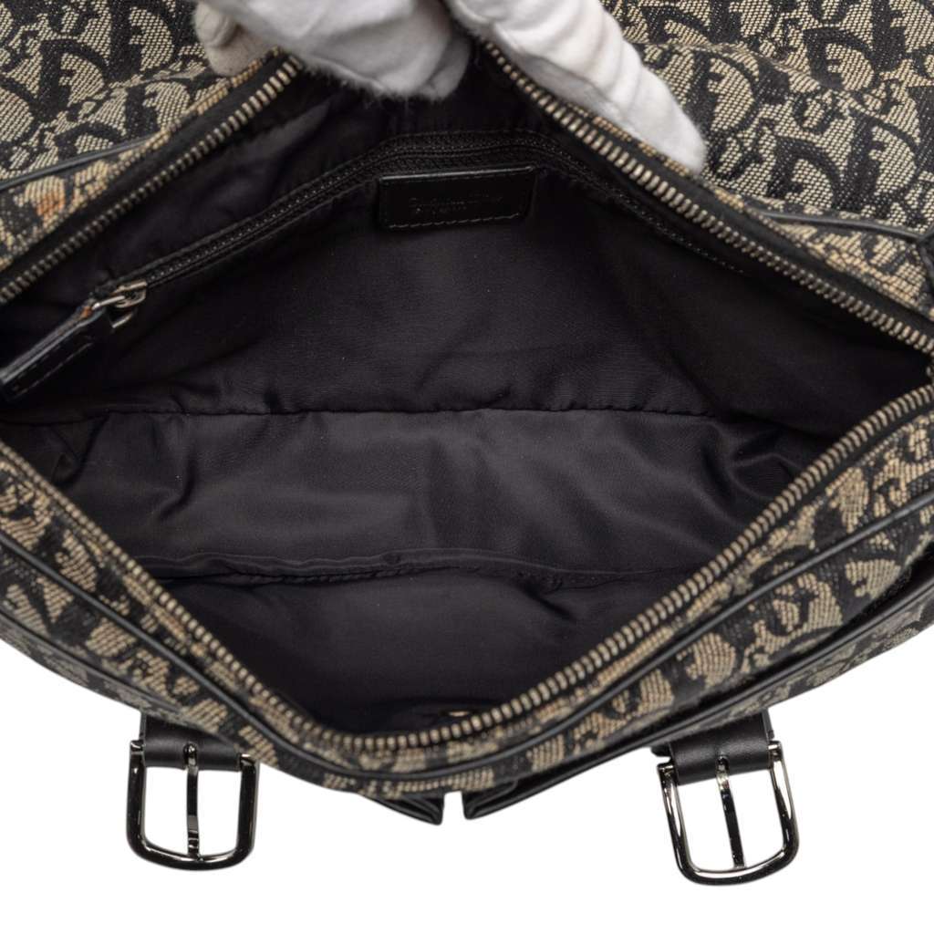 Dior Diorissimo Trotter Canvas Crossbody Black Canvas Good - Box View