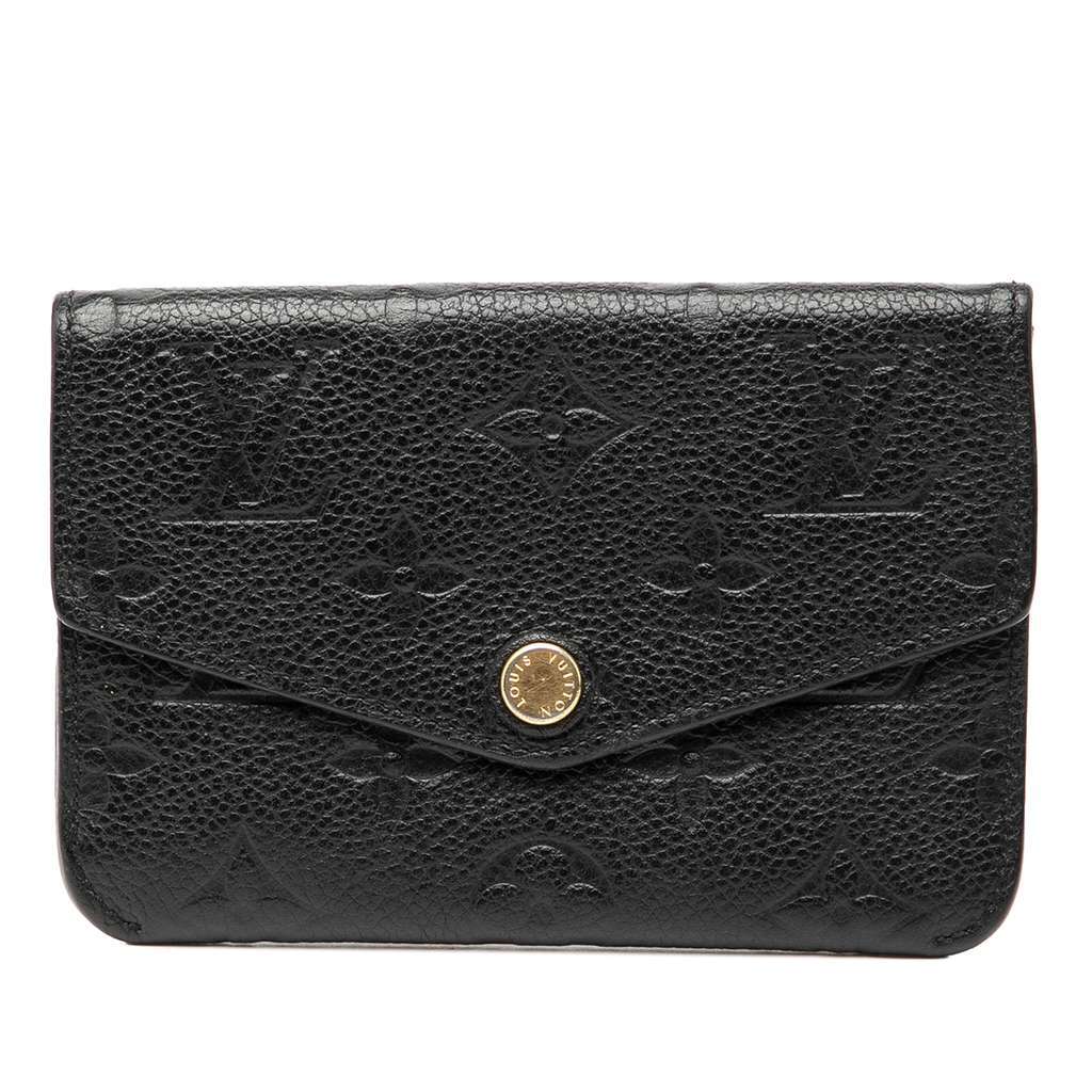 Louis Vuitton Monogram Empreinte Key Pouch Black Leather Very good - Front View
