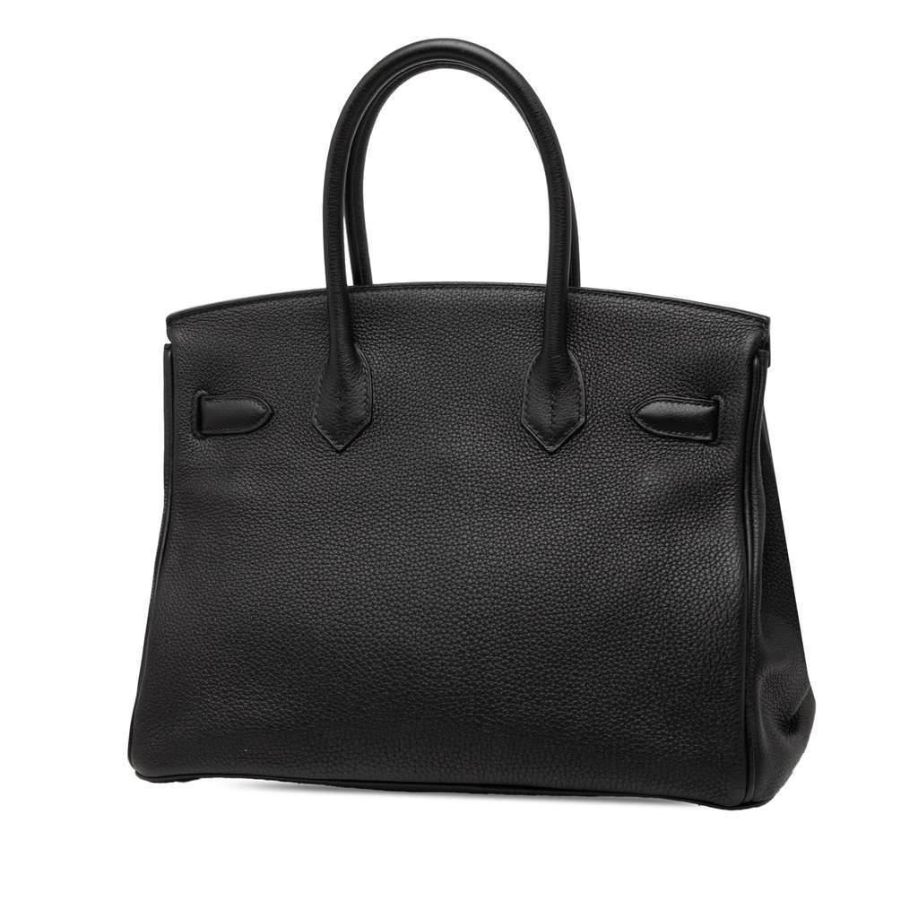 Hermès Togo Birkin Retourne 30 Black Leather Very good condition - Back View