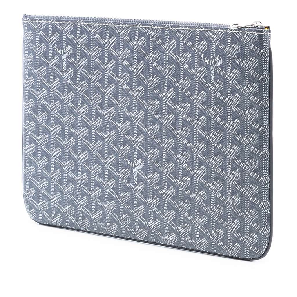 Goyard Goyardine Senat MM Grey Canvas Very good condition - Back View