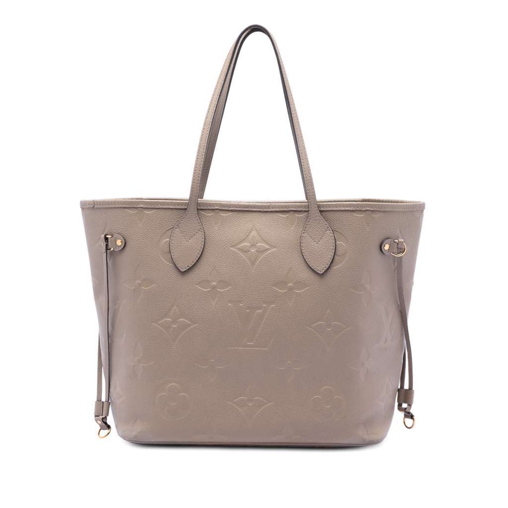 Louis Vuitton Monogram Giant Empreinte Neverfull MM Brown Leather Very good condition - Front View