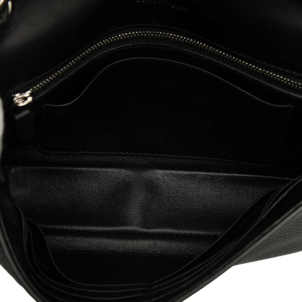 Balenciaga Leather Everyday Wallet on Chain Black Leather Very good - Model View