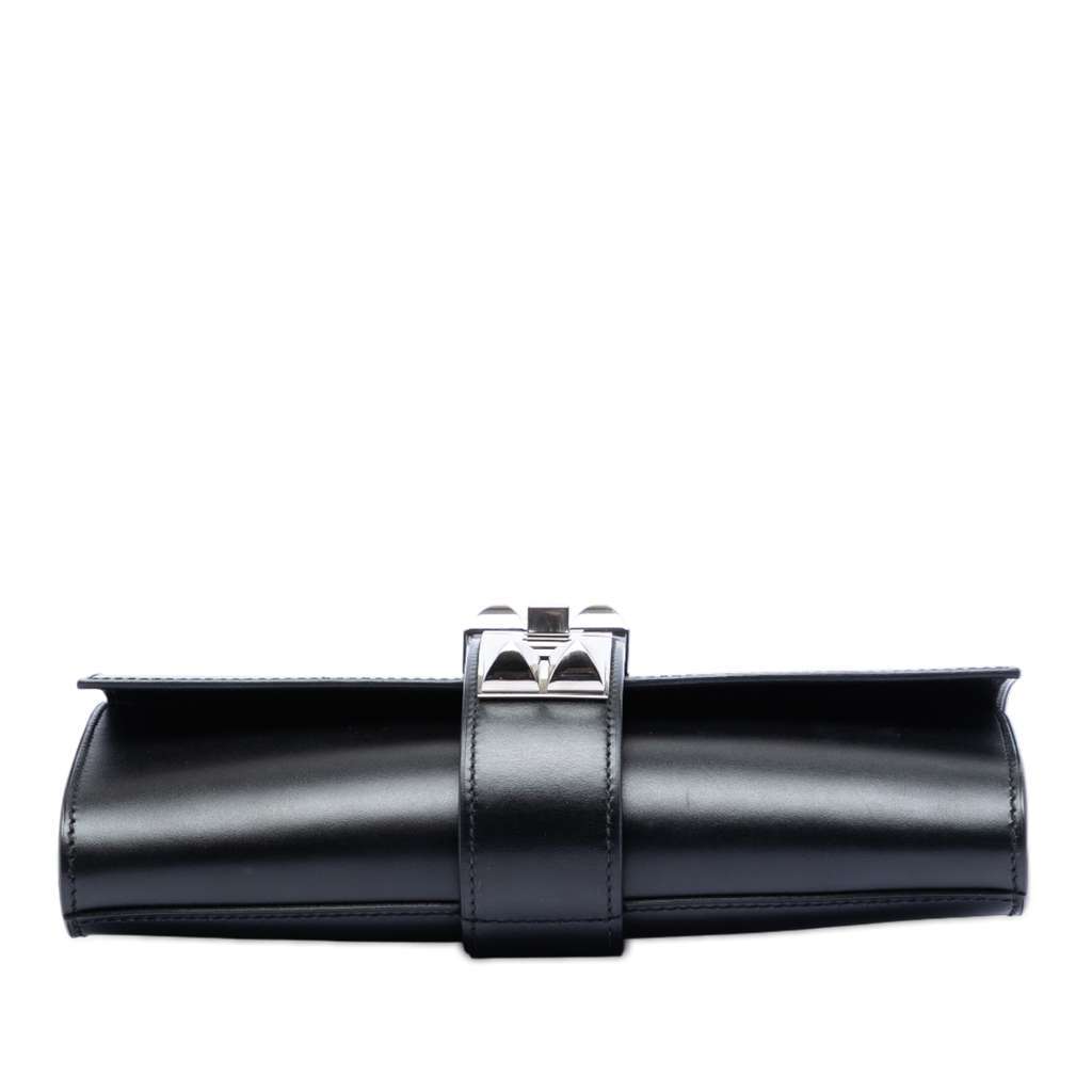 Hermès Tadelakt Medor Clutch 23 Black Leather Good condition - Inside View
