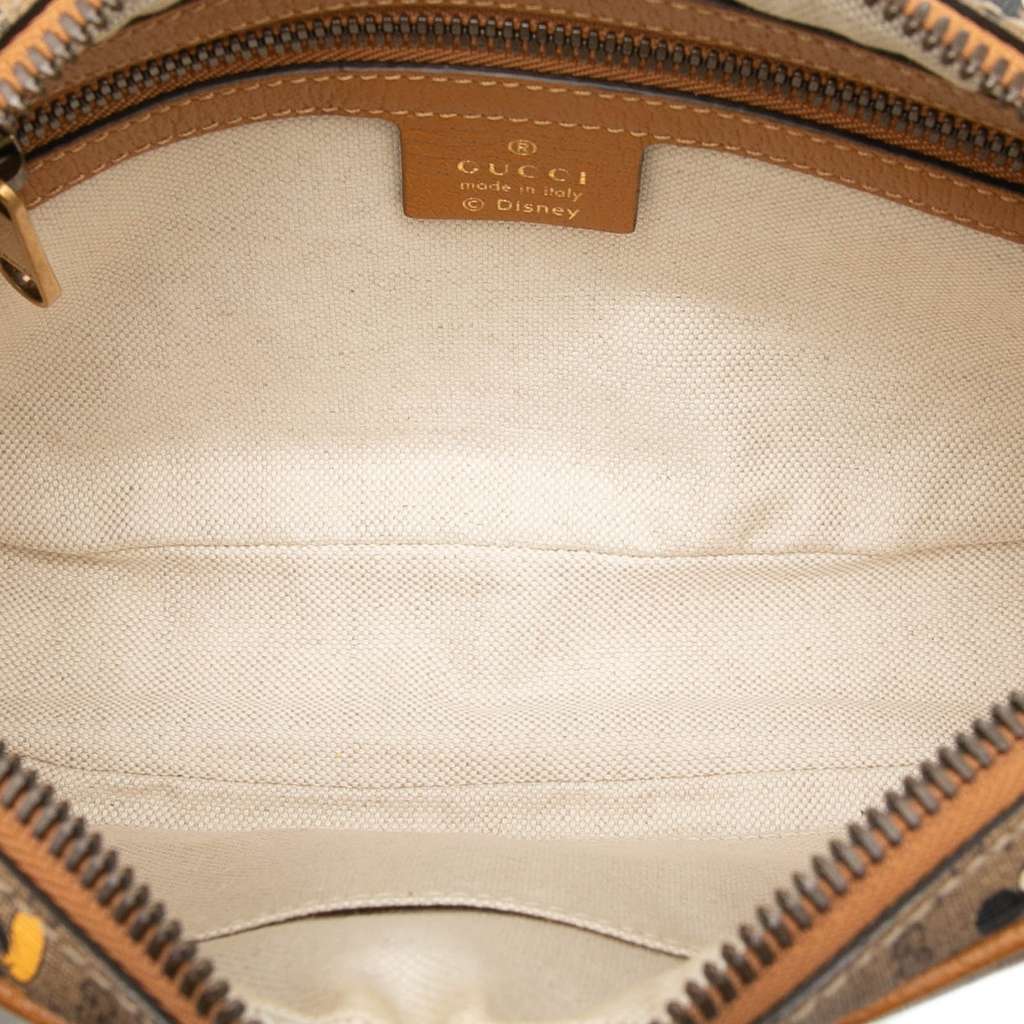 Gucci Disney Micro GG Supreme Mickey Mouse Belt Bag Brown Canvas Good - Model View