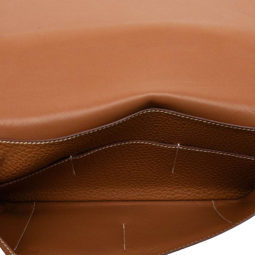 Hermès Togo Dogon Duo Wallet GM Brown Leather Good condition - Model View