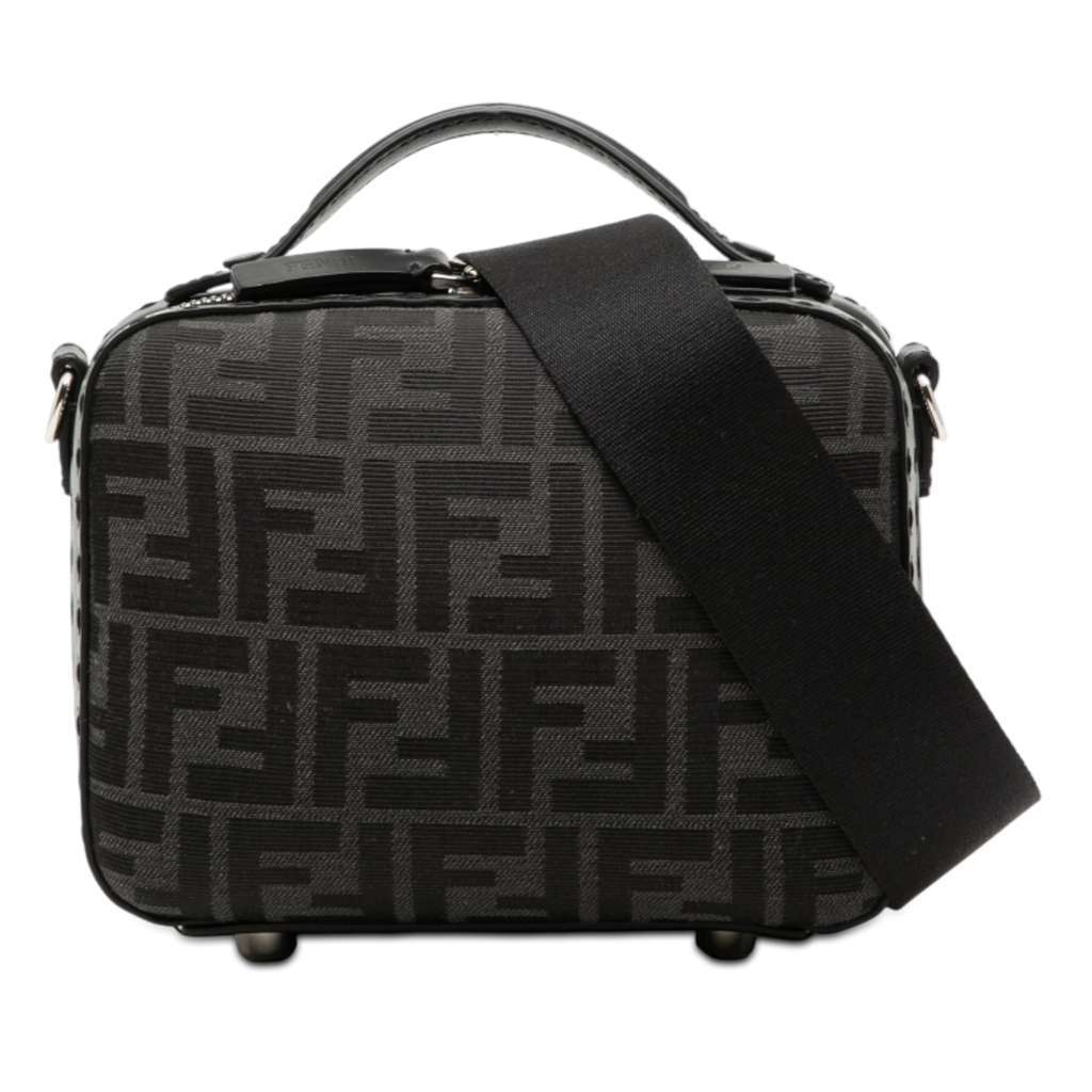 Fendi Mini Zucca Canvas Suitcase Bag Black Canvas Very good - Front View