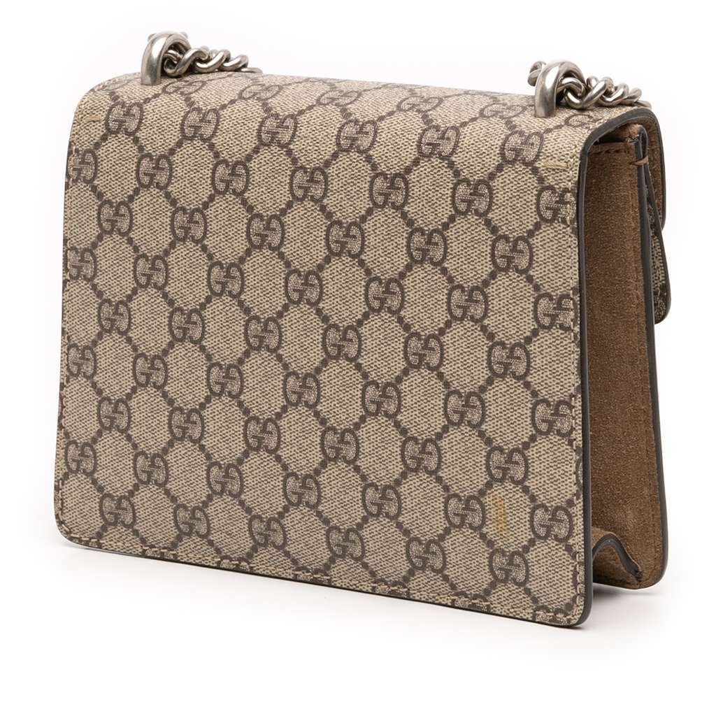 Gucci Small GG Supreme Dionysus Crossbody Brown Canvas Very good condition - Back View