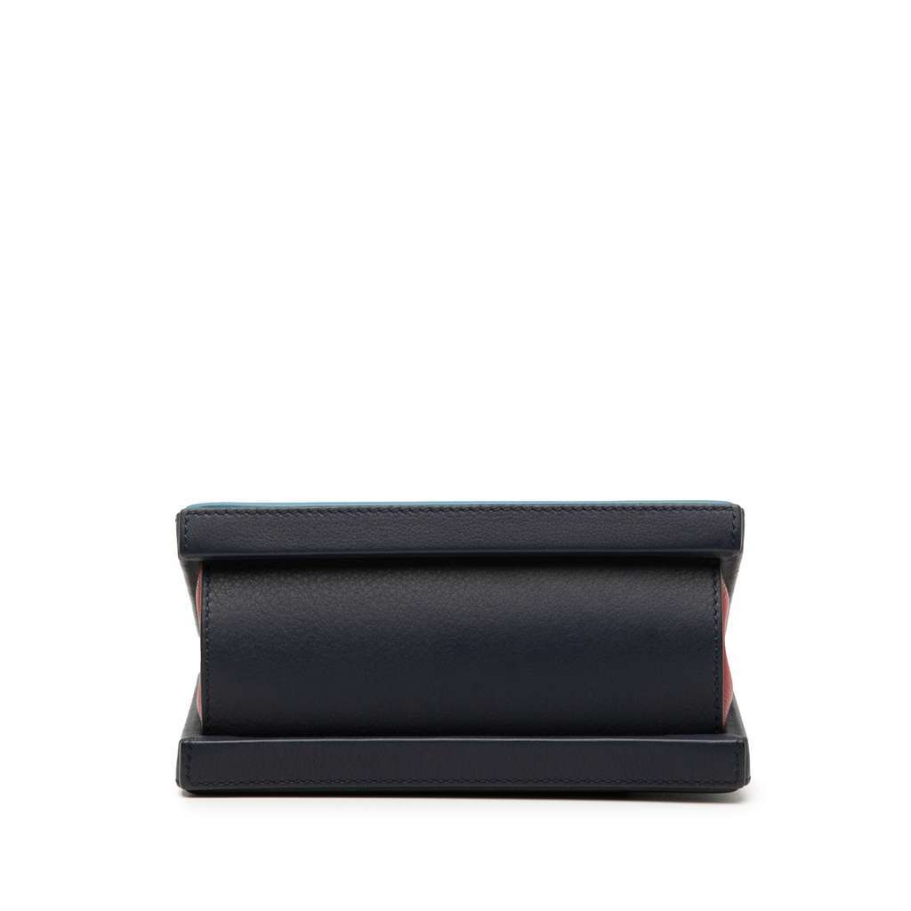 Loewe Small Leather London Postal Top Handle Bag Blue Leather Very good - Inside View