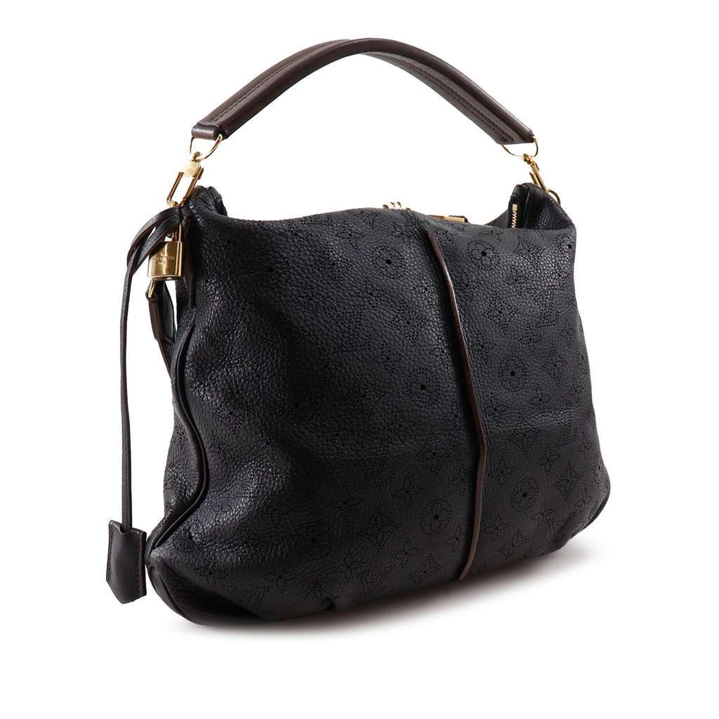 Louis Vuitton Monogram Mahina Selene MM Black Leather Very good condition - Back View